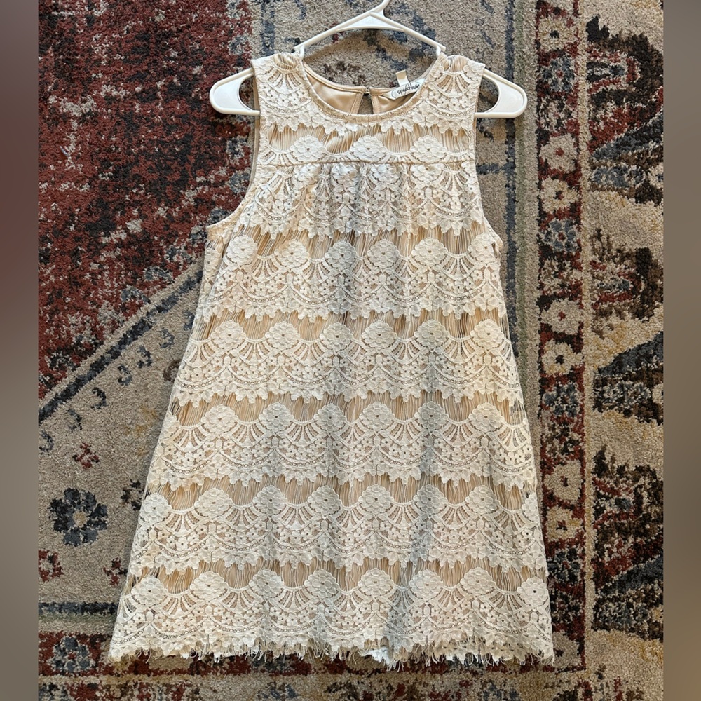 Beautiful speechless white lace sleeveless dress 8 medium